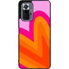 Xiaomi Redmi Note 10 Pro Max Case Hülle - Silikon schwarz Valentine 2024 heart gradient