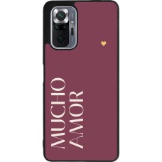 Xiaomi Redmi Note 10 Pro Max Case Hülle - Silikon schwarz Valentine 2024 mucho amor rosado