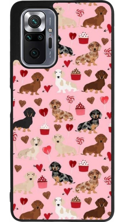 Xiaomi Redmi Note 10 Pro Max Case Hülle - Silikon schwarz Valentine 2024 puppy love
