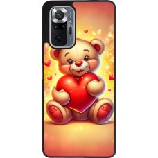 Xiaomi Redmi Note 10 Pro Max Case Hülle - Silikon schwarz Valentin 2024 Teddy Liebe