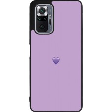 Xiaomi Redmi Note 10 Pro Max Case Hülle - Silikon schwarz Valentine 2023 purpule single heart