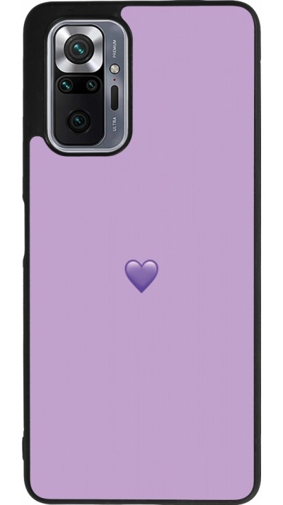 Xiaomi Redmi Note 10 Pro Max Case Hülle - Silikon schwarz Valentine 2023 purpule single heart