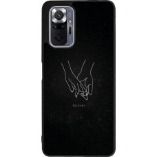 Xiaomi Redmi Note 10 Pro Max Case Hülle - Silikon schwarz Valentine 2023 hands forever