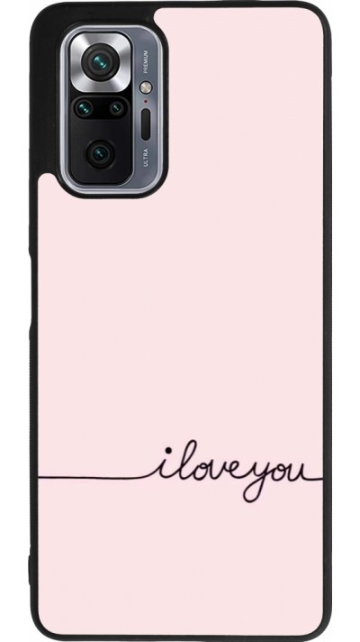 Xiaomi Redmi Note 10 Pro Max Case Hülle - Silikon schwarz Valentine 2023 i love you writing