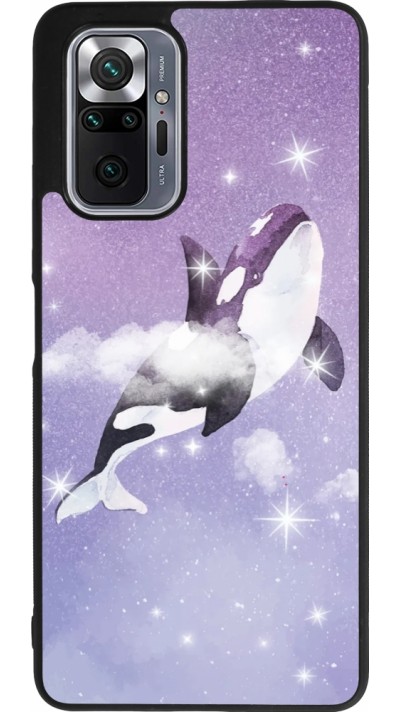 Coque Xiaomi Redmi Note 10 Pro Max - Silicone rigide noir Whale in sparking stars