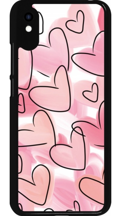 Coque Xiaomi Redmi 9A - Easter 2023 pink hearts