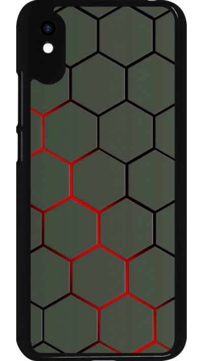 Coque Xiaomi Redmi 9A - Geometric Line red