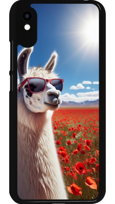 Coque Xiaomi Redmi 9A - Lama Chic en Coquelicot