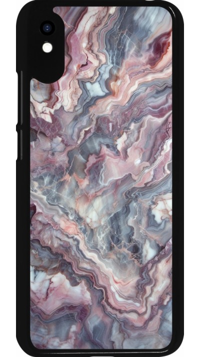 Xiaomi Redmi 9A Case Hülle - Violetter silberner Marmor