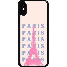 Xiaomi Redmi 9A Case Hülle - Paris Pink Print