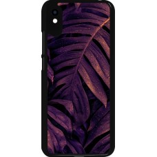 Xiaomi Redmi 9A Case Hülle - Purple Light Leaves