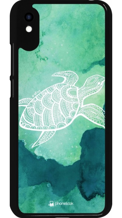 Xiaomi Redmi 9A Case Hülle - Turtle Aztec Watercolor