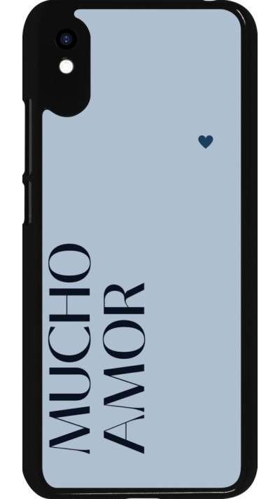 Xiaomi Redmi 9A Case Hülle - Valentine 2024 mucho amor azul