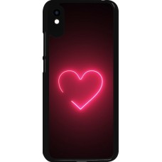 Xiaomi Redmi 9A Case Hülle - Valentine 2023 single neon heart