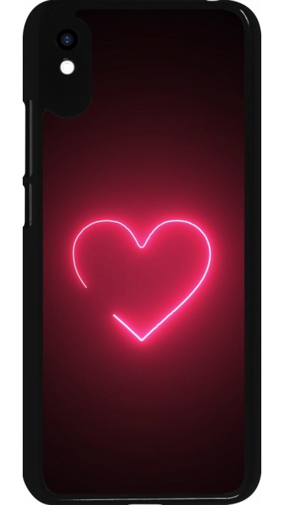 Xiaomi Redmi 9A Case Hülle - Valentine 2023 single neon heart