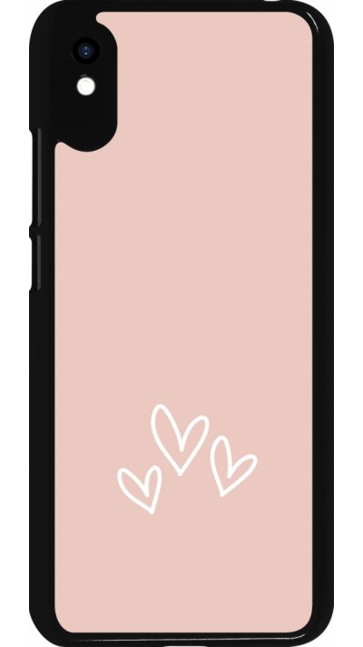 Xiaomi Redmi 9A Case Hülle - Valentine 2023 three minimalist hearts