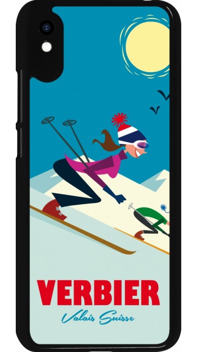 Xiaomi Redmi 9A Case Hülle - Verbier Ski Downhill