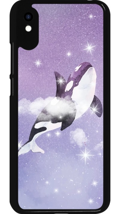 Xiaomi Redmi 9A Case Hülle - Whale in sparking stars