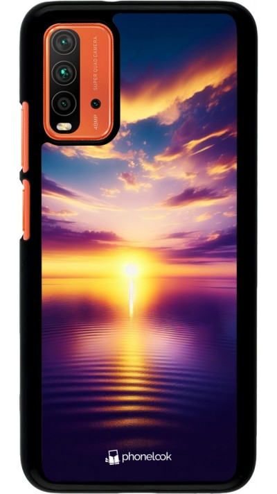Xiaomi Redmi 9T Case Hülle - Sonnenuntergang gelb violett
