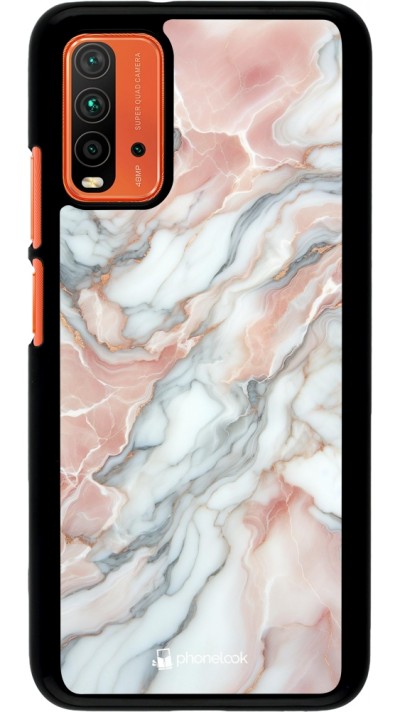 Xiaomi Redmi 9T Case Hülle - Rosa Leuchtender Marmor