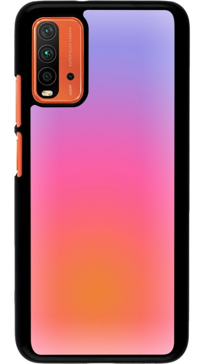 Xiaomi Redmi 9T Case Hülle - Orange Pink Blue Gradient