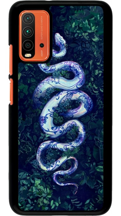 Xiaomi Redmi 9T Case Hülle - Snake Blue Anaconda