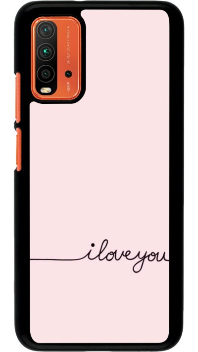 Xiaomi Redmi 9T Case Hülle - Valentine 2023 i love you writing