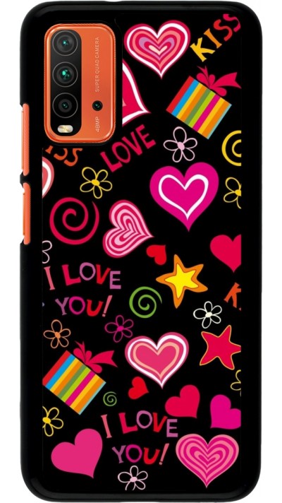 Xiaomi Redmi 9T Case Hülle - Valentine 2023 love symbols