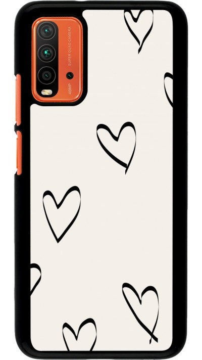 Xiaomi Redmi 9T Case Hülle - Valentine 2023 minimalist hearts