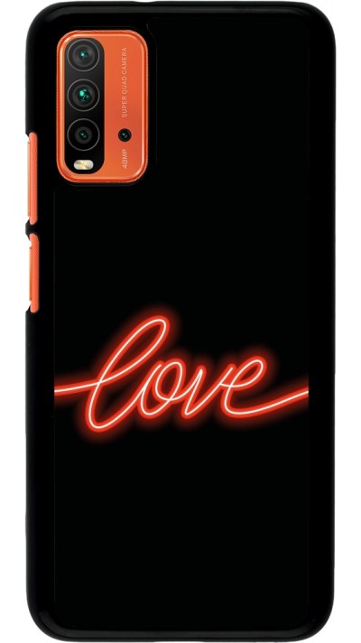 Xiaomi Redmi 9T Case Hülle - Valentine 2023 neon love