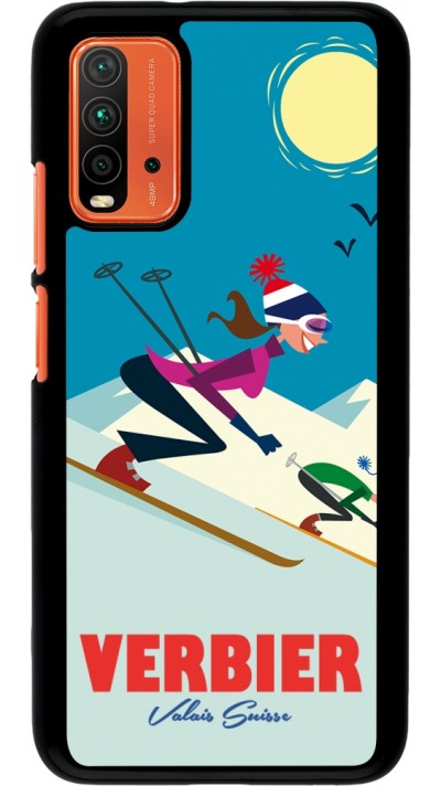 Xiaomi Redmi 9T Case Hülle - Verbier Ski Downhill