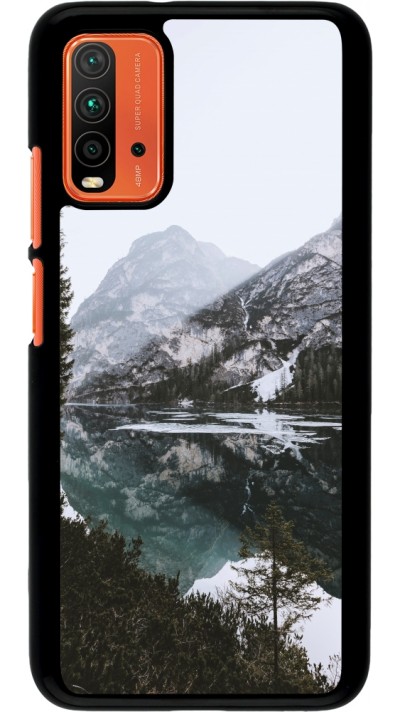 Xiaomi Redmi 9T Case Hülle - Winter 22 snowy mountain and lake