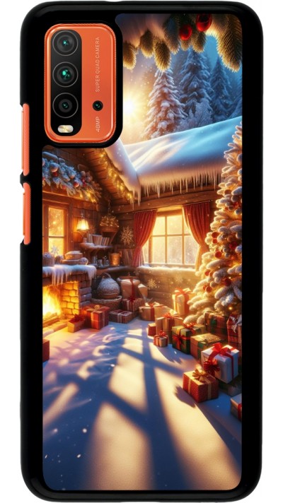 Xiaomi Redmi 9T Case Hülle - Weihnachten Chalet Feerie