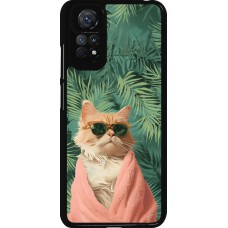 Xiaomi Redmi Note 11 / 11S Case Hülle - Cat Summer Palms