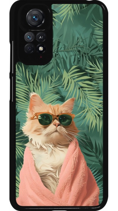 Xiaomi Redmi Note 11 / 11S Case Hülle - Cat Summer Palms