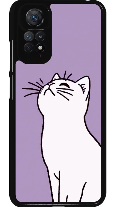 Xiaomi Redmi Note 11 / 11S Case Hülle - Chat auf lila Hintergrund