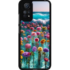 Xiaomi Redmi Note 11 / 11S Case Hülle - Blumenmeer Wellen