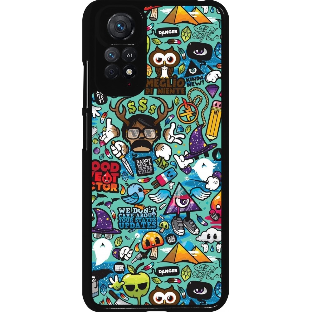 Xiaomi Redmi Note 11 / 11S Case Hülle - Mixed Cartoons Turquoise