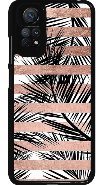 Xiaomi Redmi Note 11 / 11S Case Hülle - Palm trees gold stripes