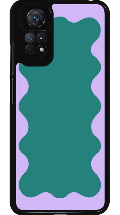 Xiaomi Redmi Note 11 / 11S Case Hülle - Wavy Rectangle Green Purple