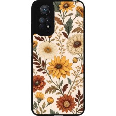 Xiaomi Redmi Note 11 / 11S Case Hülle - Silikon schwarz Autumn 25 Flower pattern