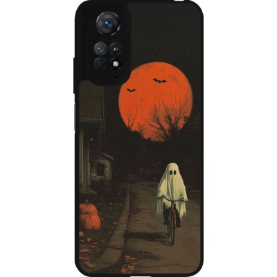 Xiaomi Redmi Note 11 / 11S Case Hülle - Silikon schwarz Halloween 2025 Ghost on a bicycle