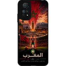Xiaomi Redmi Note 11 / 11S Case Hülle - Silikon schwarz Fussball Marokko splash 2026