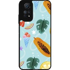 Xiaomi Redmi Note 11 / 11S Case Hülle - Silikon schwarz Summer 2025 Pattern papaya