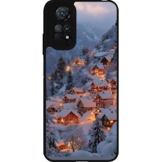 Xiaomi Redmi Note 11 / 11S Case Hülle - Silikon schwarz Winter 25 Winter snowy village