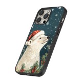 iPhone 12 / 12 Pro Case Hülle - Silikon schwarz Christmas 25 Bear