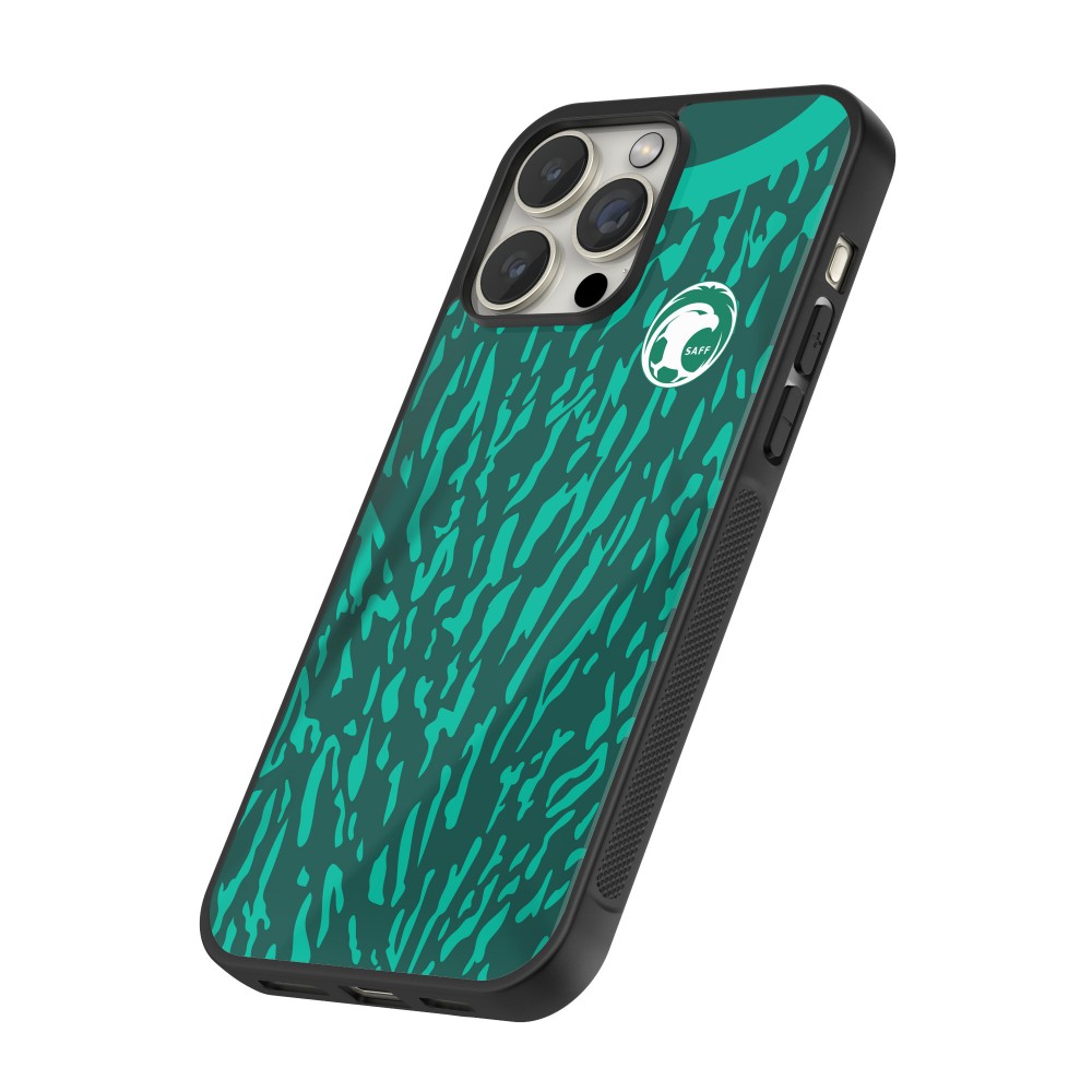 iPhone 12 / 12 Pro Case Hülle - Silikon schwarz Saudi-Arabien 2022 personalisierbares Fussballtrikot