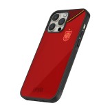 iPhone 12 / 12 Pro Case Hülle - Silikon schwarz Spanien 2022 personalisierbares Fußballtrikot