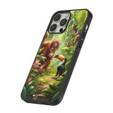 iPhone 12 / 12 Pro Case Hülle - Silikon schwarz Tropischer Dschungel Tayrona