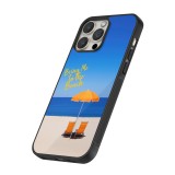 iPhone 12 / 12 Pro Case Hülle - Silikon schwarz Summer 2025 Bring me to the beach